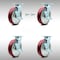 Service Caster 8 Inch SS Poly on Aluminum Caster Set with Roller Bearings 4 Brake 2 Swivel Lock SCC-SS30S820-PAR-TLB-BSL-2-TLB-2 - alternate 1